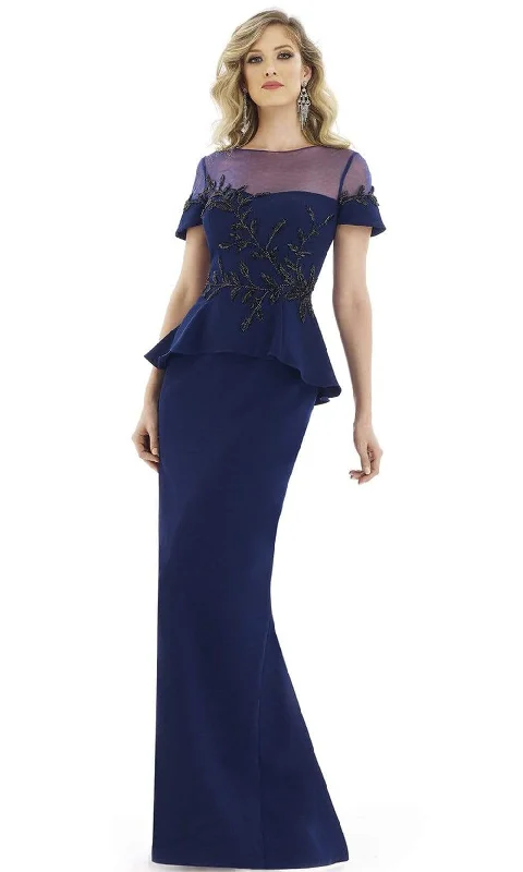 Fantastic Offers Gia Franco - 12987 Embellished Illusion Peplum Dress