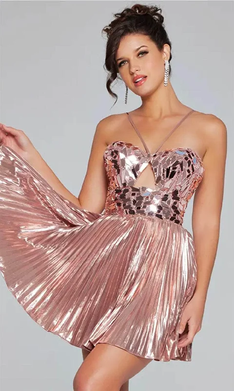 Crazy Deals Jovani 40351 - Keyhole Detailed Sleeveless Cocktail Dress
