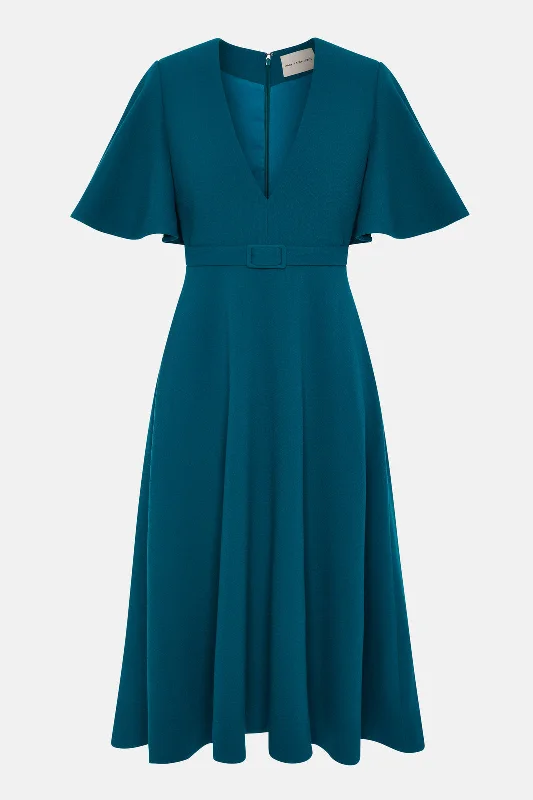 Limited Availability Marie Dress Metallum Teal