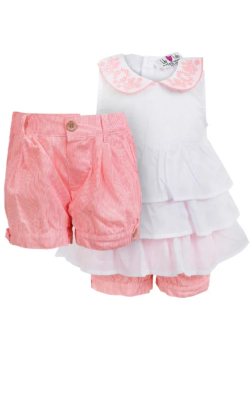 Epic Deals Lily & Lola Girls Embroidered Collar Layered 2 Piece Summer Dress 1 to 4 Years Epic Deals Lily & Lola Girls Embroidered Collar Layered 2 Piece Summer Dress 1 to 4 Years