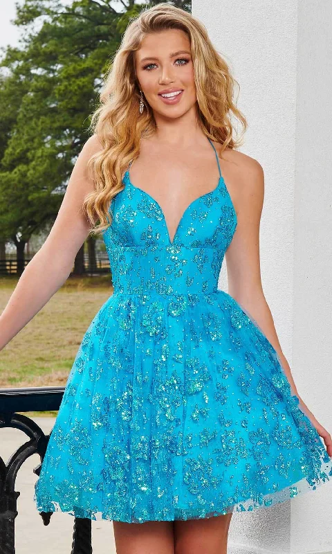 Special Savings Rachel Allan 40243 - Halter A-Line Cocktail Dress