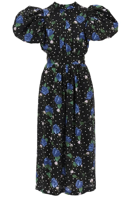 Midnight Madness Rotate midi dress with balloon sleeves
