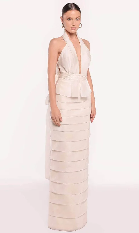 Get It Before It’s Gone Tarik Ediz 98819 - Plunging Halter Dress