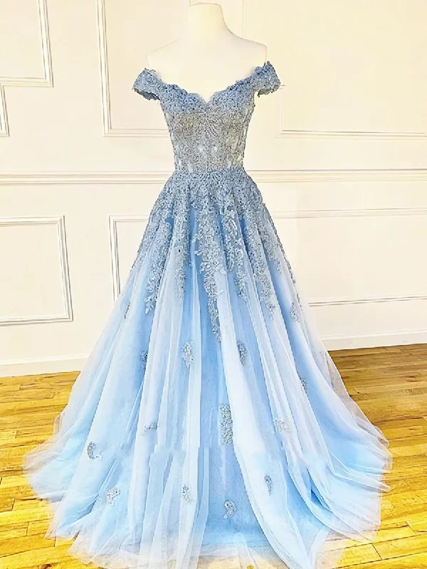 Season Finale Sale Off the Shoulder Light Blue Lace Corset Prom Dresses, Off the Shoulder Blue Lace Corset Formal Evening Dresses outfit Season Finale Sale Off the Shoulder Light Blue Lace Corset Prom Dresses, Off the Shoulder Blue Lace Corset Formal Evening Dresses outfit
