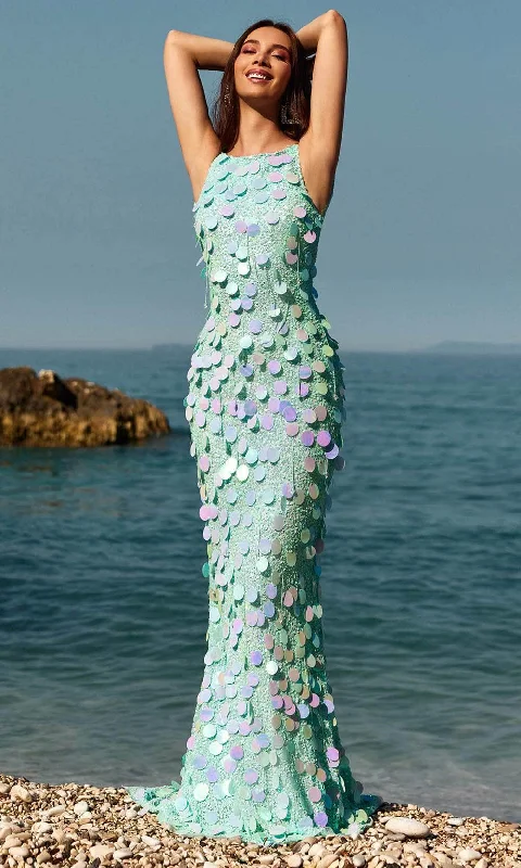 One-DAY Sale Blush by Alexia Designs 91018 - Paillette Detailed Prom Dress
