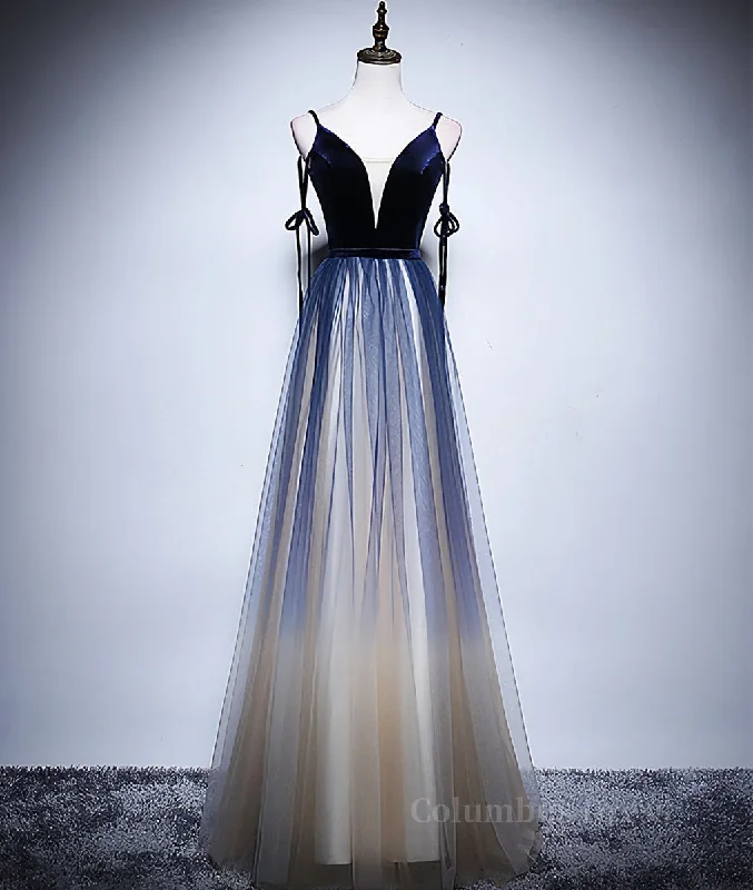 Instant Discount Dark blue tulle long Corset Prom dress, blue evening dress outfit Instant Discount Dark blue tulle long Corset Prom dress, blue evening dress outfit