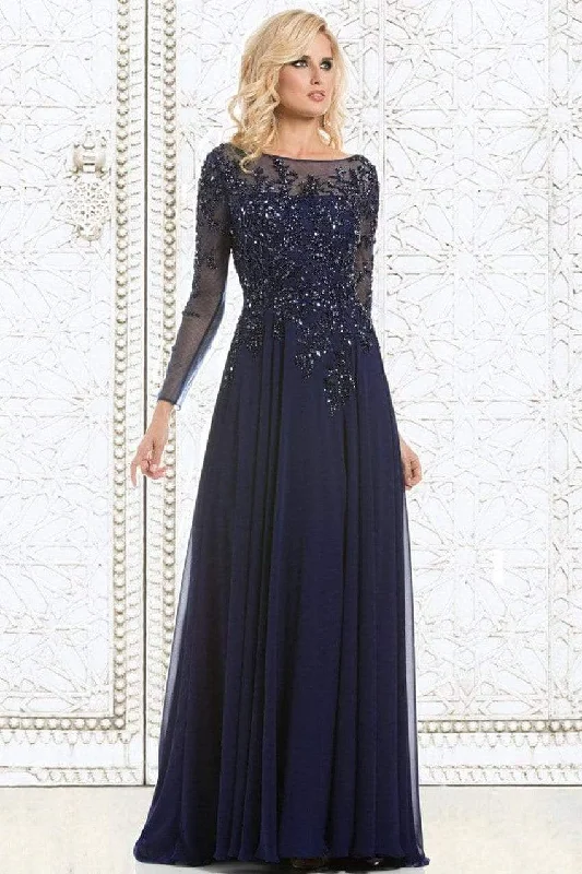 Blowout Sale Feriani Couture - 26145 Dazzling Long Sleeve Evening Gown