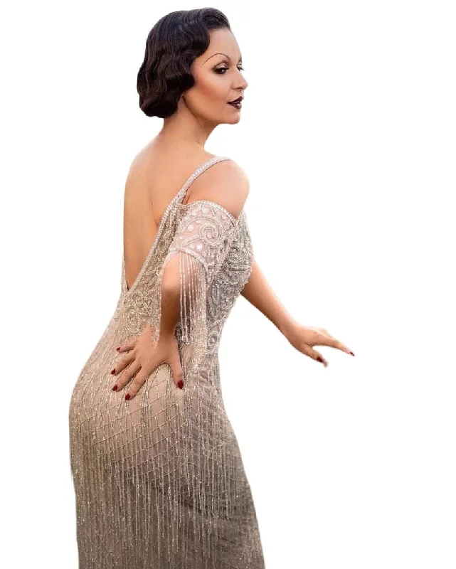 Closeout Daisy Maxi Long Backless Gown