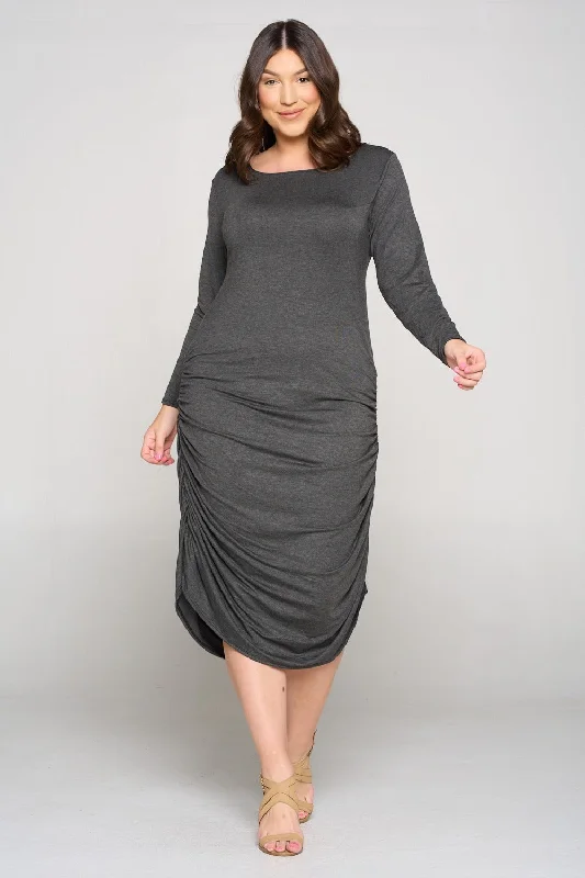 Price Drop Winona Side Ruched Midi Dress