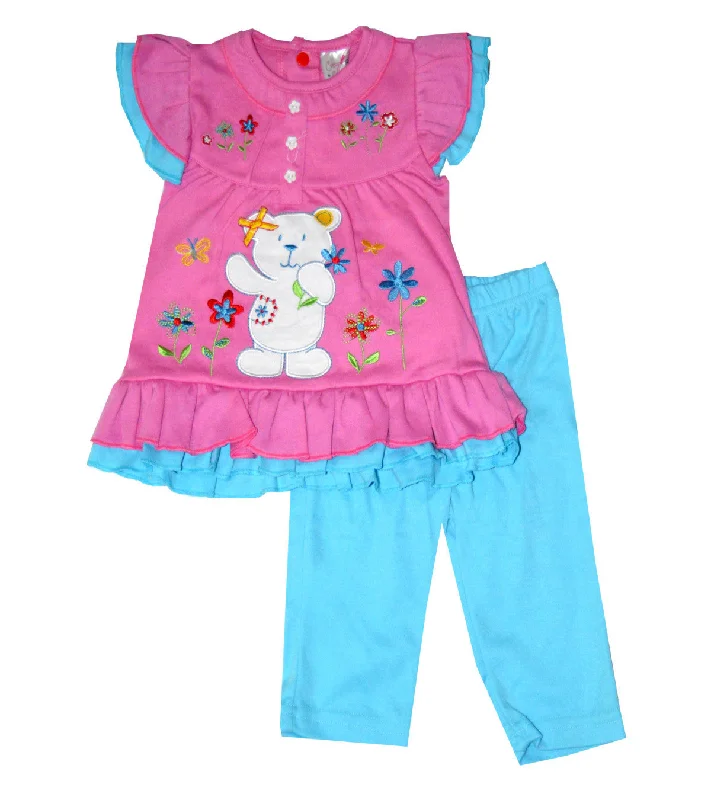 Price Cut Cutey Couture Kids Girls Applique Embroidery Detail Dress Legging Set Age 6-24 Months Price Cut Cutey Couture Kids Girls Applique Embroidery Detail Dress Legging Set Age 6-24 Months