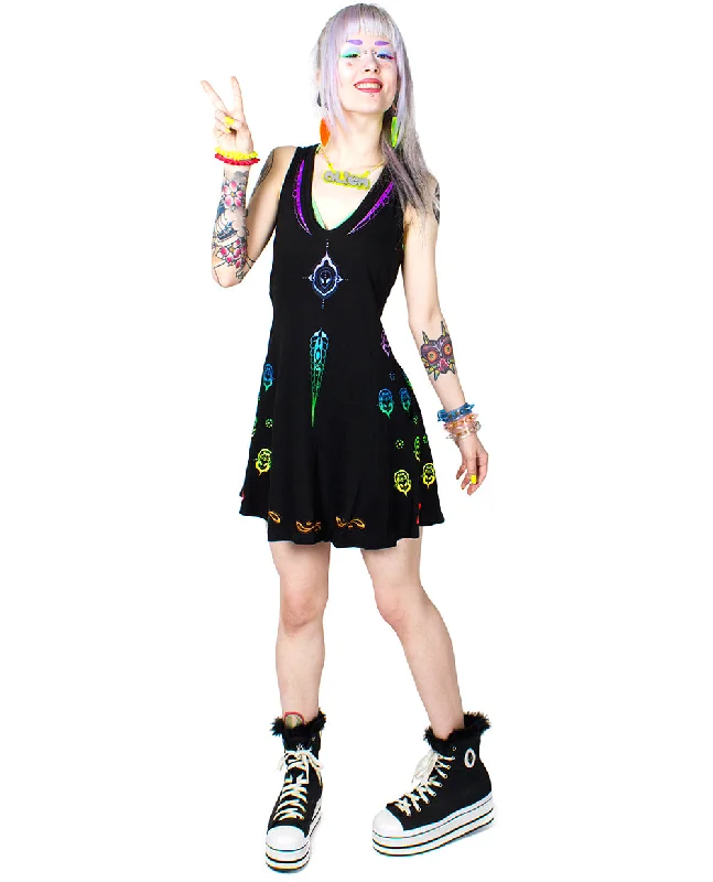 Huge Discounts ALIEN BUDDHA FLARE DRESS