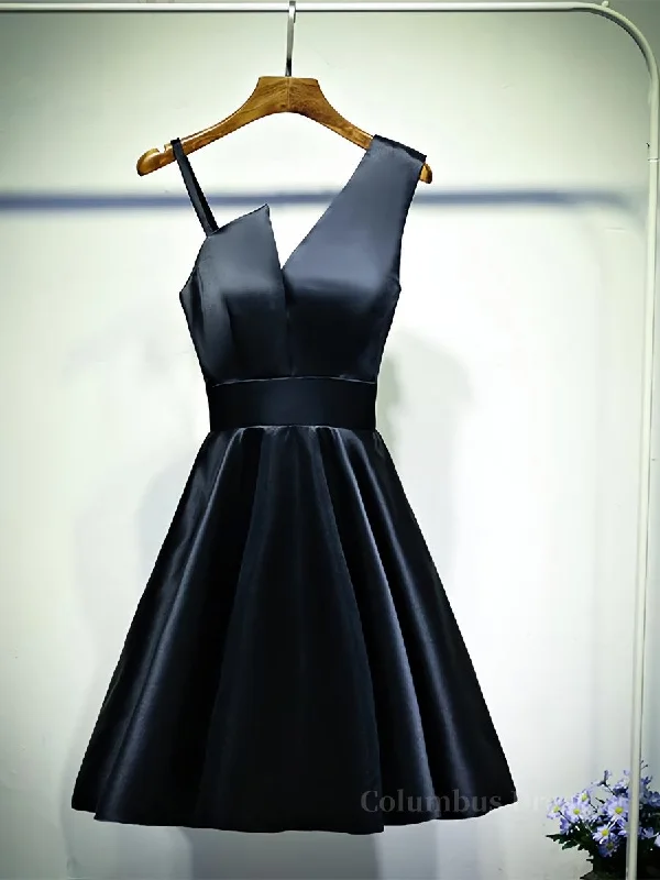 Time-Limited Offer A Line One Shoulder Short Black Corset Prom Dresses, Short Black One Shoulder Corset Formal Graduation Dresses outfit Time-Limited Offer A Line One Shoulder Short Black Corset Prom Dresses, Short Black One Shoulder Corset Formal Graduation Dresses outfit