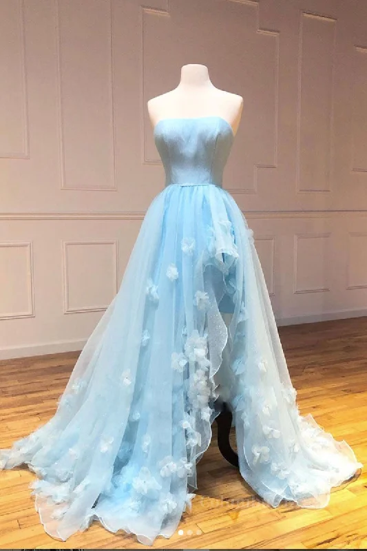 Closeout Blue sweetheart tulle long Corset Prom dress, blue tulle evening dress outfit