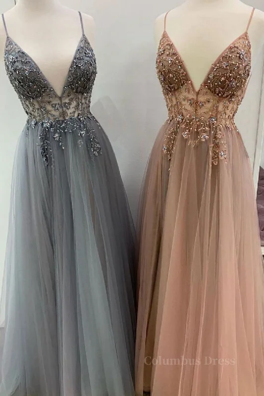 Stock Clearance Elegant A line tulle lace long Corset Prom dress, tulle Corset Formal dress outfit