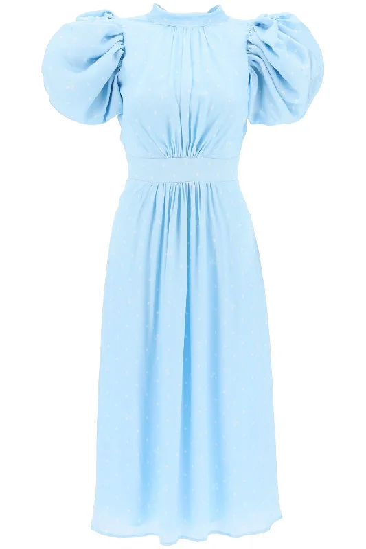 Can't Be Beat Rotate polka dot midi dress with balloon sleeves