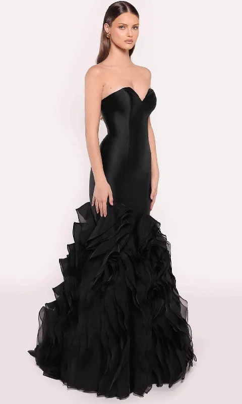 Price Buster Tarik Ediz 98816 - Floral Hem Evening Gown