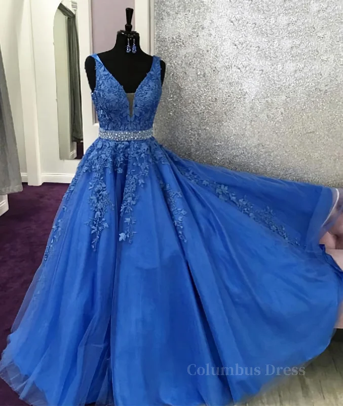 Extra Discounts Blue lace tulle long Corset Prom dress, blue tulle lace evening dress outfit Extra Discounts Blue lace tulle long Corset Prom dress, blue tulle lace evening dress outfit