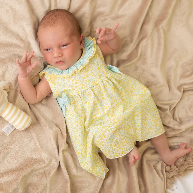 Get It Before It’s Gone Lemon & Green Floral Print Dress