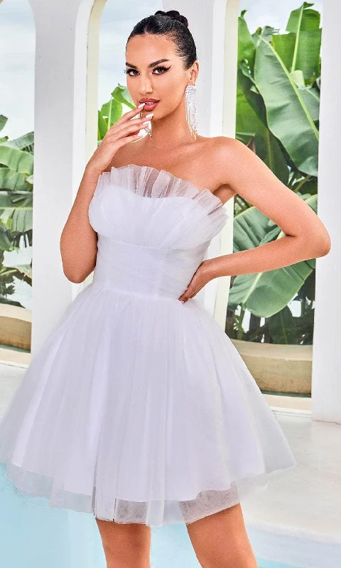 Unmissable Offer J'Adore Dresses J24072 - Ruffled Neckline A-Line Cocktail Dress