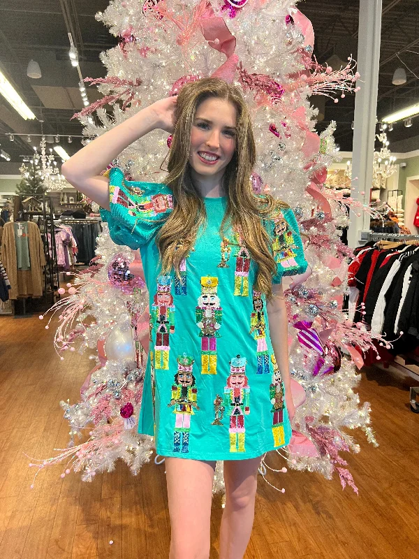 Inventory Reduction Nutcracker Band Poof Sleeve Dress