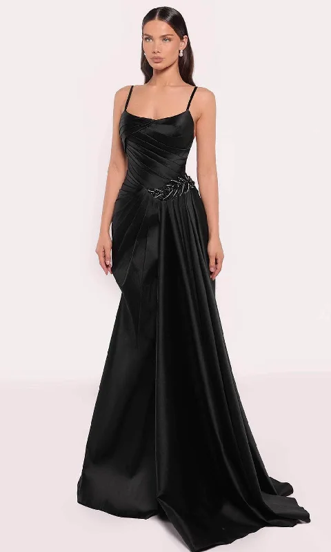 Epic Deals Tarik Ediz 98756 - Spaghetti Strap Braided Gown