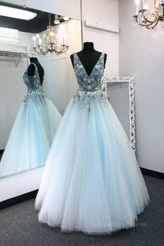 Midnight Madness Blue v neck tulle lace long Corset Prom dress blue tulle Corset Formal dress outfit Midnight Madness Blue v neck tulle lace long Corset Prom dress blue tulle Corset Formal dress outfit