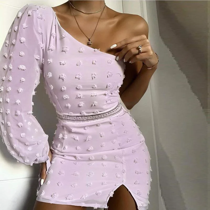 Customer Appreciation Sale Women's Summer Chiffon Mini One-Shoulder Dress