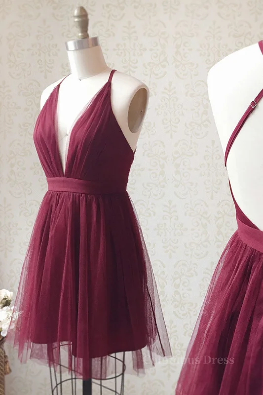 Unmissable Offer Burgundy v neck tulle short Corset Prom dress burgundy Corset Homecoming dress outfit Unmissable Offer Burgundy v neck tulle short Corset Prom dress burgundy Corset Homecoming dress outfit