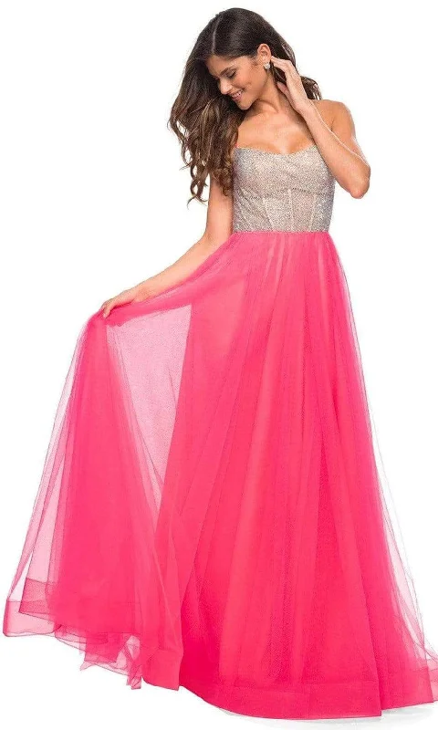 Markdowns La Femme - 30721 Beaded Boc Corset A-line Gown
