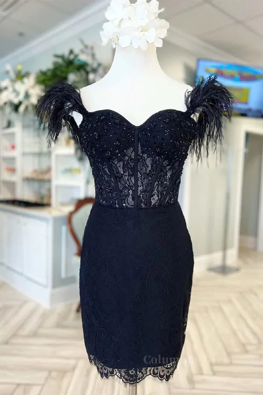 Online Only Off the Shoulder Short Black Lace Corset Prom Dresses, Short Black Lace Corset Formal Corset Homecoming Dresses outfit Online Only Off the Shoulder Short Black Lace Corset Prom Dresses, Short Black Lace Corset Formal Corset Homecoming Dresses outfit