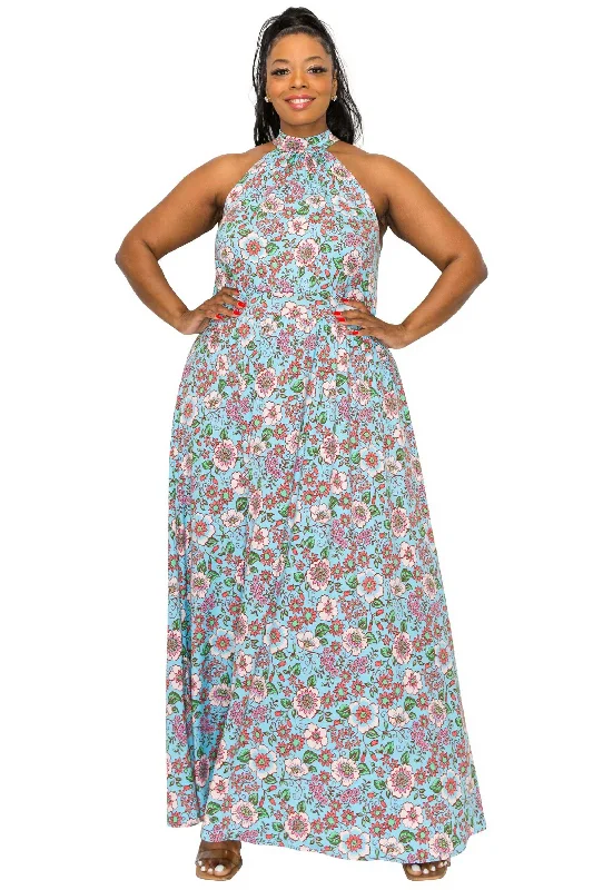 Limited Availability Micaela Halter Neck Dress