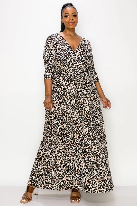 Weekend Deal Symoné Cheetah Print Wrap Dress