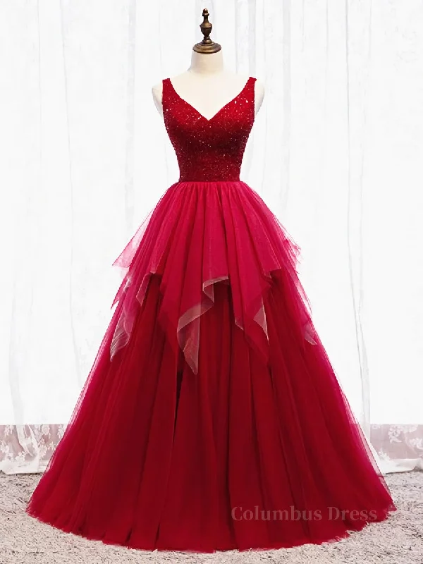 Hurry In Red V Neck Long Corset Prom Dresses with Corset Back, Red Floor Length Corset Prom Gown, Evening Dresses outfit Hurry In Red V Neck Long Corset Prom Dresses with Corset Back, Red Floor Length Corset Prom Gown, Evening Dresses outfit