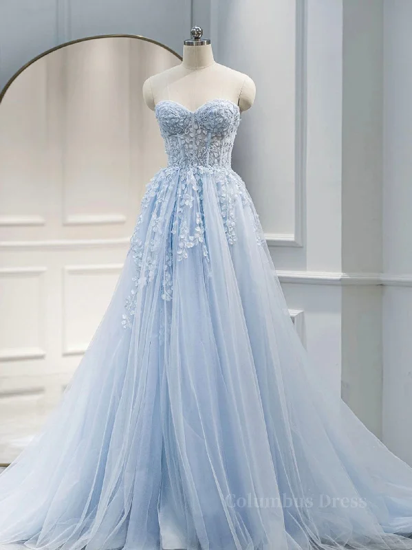Reduced Prices Blue A line tulle lace long Corset Prom dress blue lace Corset Formal dress outfit Reduced Prices Blue A line tulle lace long Corset Prom dress blue lace Corset Formal dress outfit