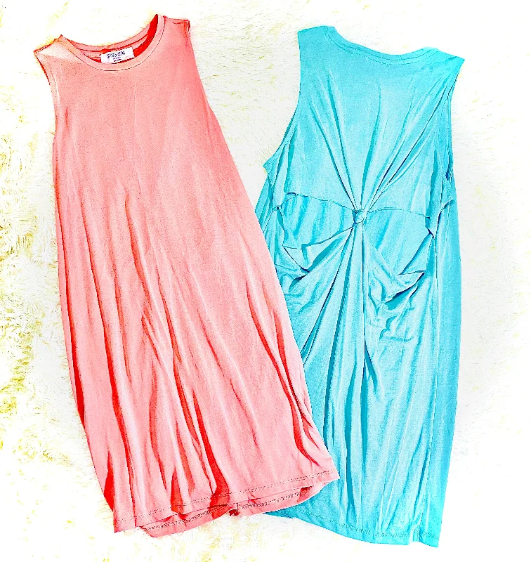 Exclusive Preview Criss Cross Back Tank Dress