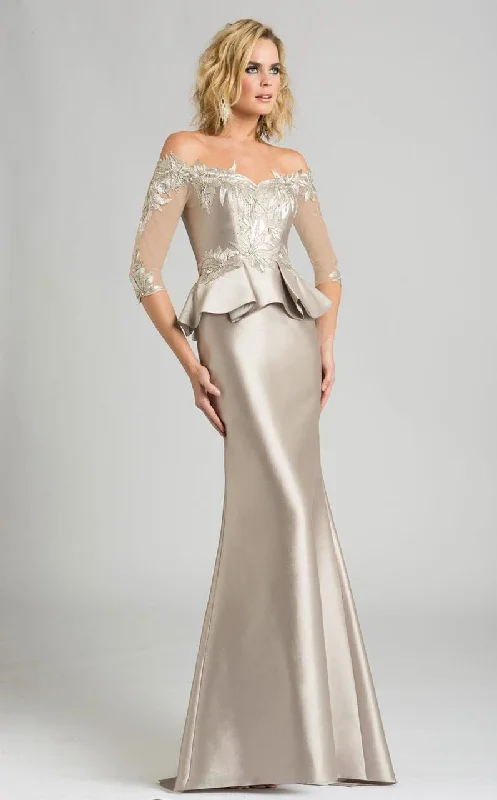 Year-End Sale Feriani Couture - 18574 Beaded Off-Shoulder Trumpet Dress