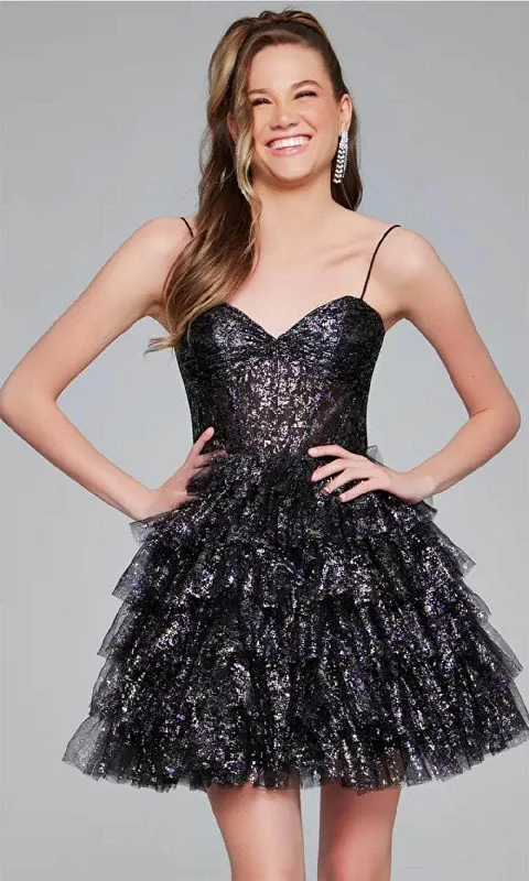 Today’s Deal Jovani 39654 - Sweetheart Neck A-Line Cocktail Dress