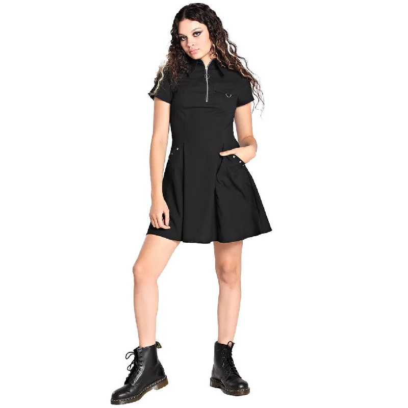 Stock Clearance Hell Bunny Tifa Punk Mini Dress