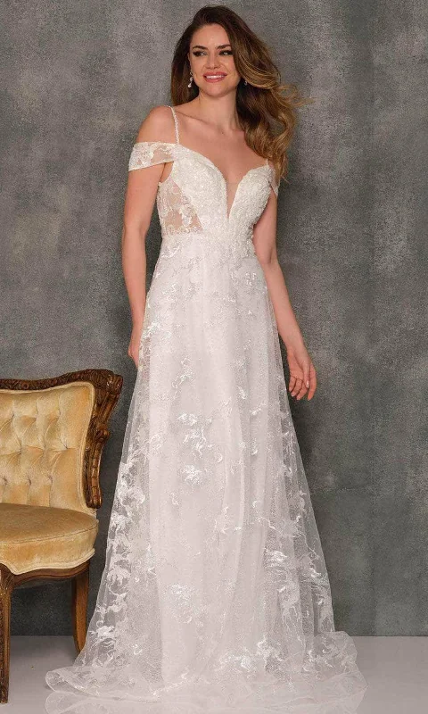 Unmissable Offer Dave & Johnny Bridal A10480 - Cold Shoulder Bridal Gown