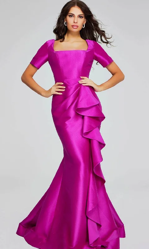 Deal of the Week Jovani 41128 - Taffeta Mermaid Evening Gown