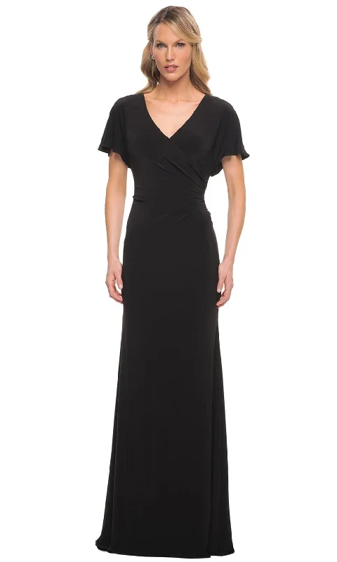 TIME-Limited Offer La Femme 29997 - V-Neck Fitted Evening Dress
