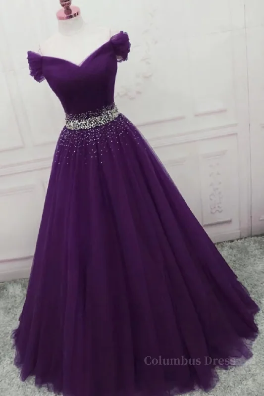 Deal of the Week Charming Sequins Off Shoulder Dark Purple Long Corset Prom Dress, Off the Shoulder Dark Purple Corset Formal Evening Dress outfit Deal of the Week Charming Sequins Off Shoulder Dark Purple Long Corset Prom Dress, Off the Shoulder Dark Purple Corset Formal Evening Dress outfit