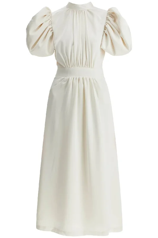 Unmissable Offer Rotate midi satin dress with puff sleeves