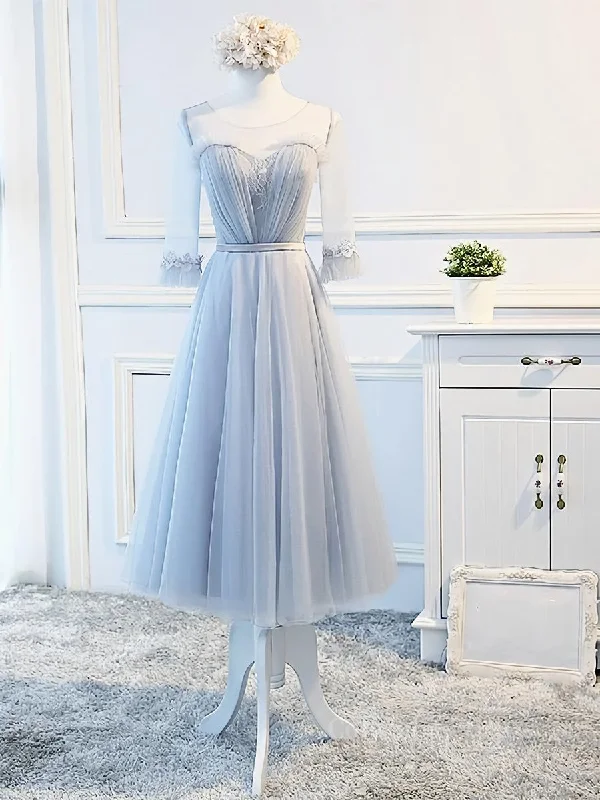 Closeout Sale Round Neck Long Sleeves Blue Corset Prom Dresses, Long Sleeves Blue Corset Formal Corset Bridesmaid Evening Dresses outfit Closeout Sale Round Neck Long Sleeves Blue Corset Prom Dresses, Long Sleeves Blue Corset Formal Corset Bridesmaid Evening Dresses outfit