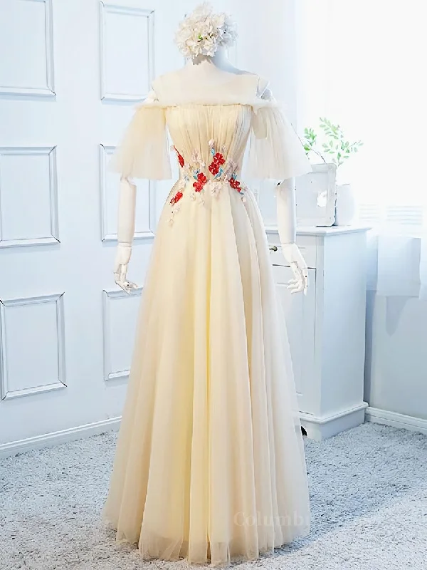 Epic Deals Round Neck Floral Champagne Long Corset Prom Dress with Corset Back, Champagne Long Corset Formal Corset Bridesmaid Dresses outfit Epic Deals Round Neck Floral Champagne Long Corset Prom Dress with Corset Back, Champagne Long Corset Formal Corset Bridesmaid Dresses outfit