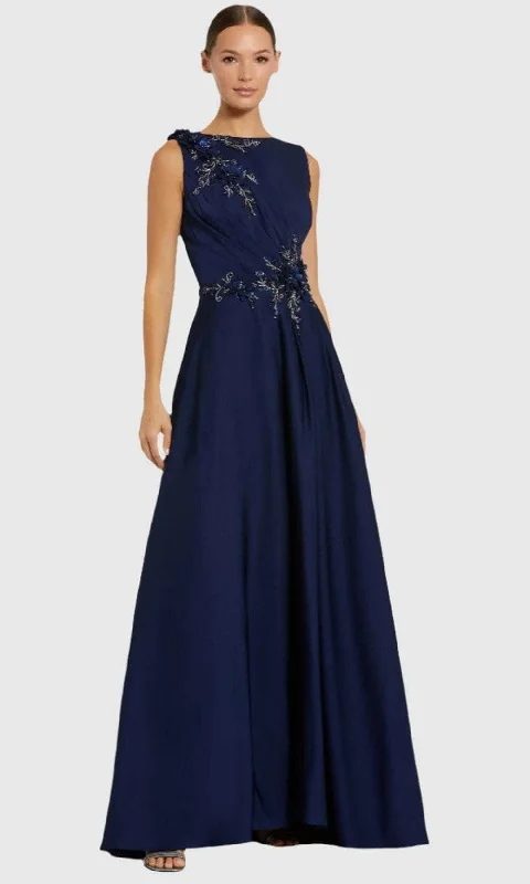 Bonus Savings Mac Duggal 20365 - Bateau Floral Appliqued Evening Gown