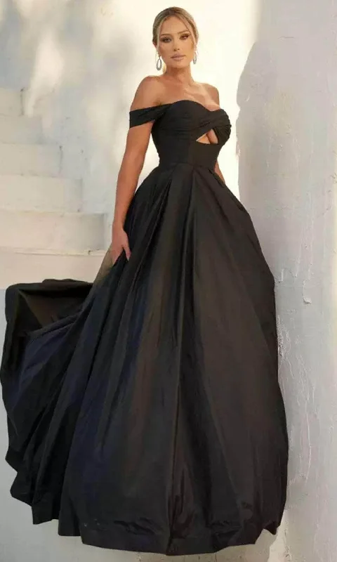 Super Sale Terani Couture 241P2075 - Front Cut-Out A-Line Prom Dress