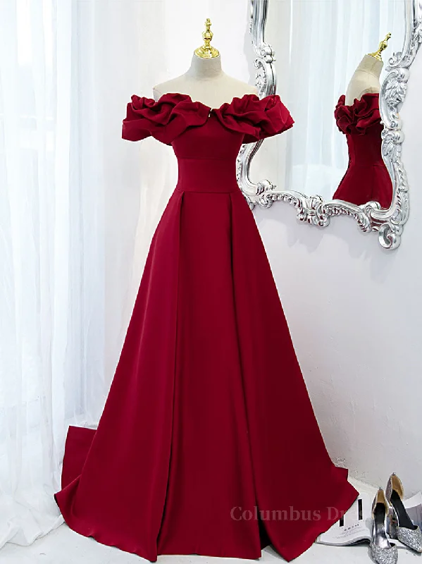 Value Deals Burgundy A-Line Satin Long Corset Prom Dress, Burgundy Corset Formal Evening Dresses outfit Value Deals Burgundy A-Line Satin Long Corset Prom Dress, Burgundy Corset Formal Evening Dresses outfit