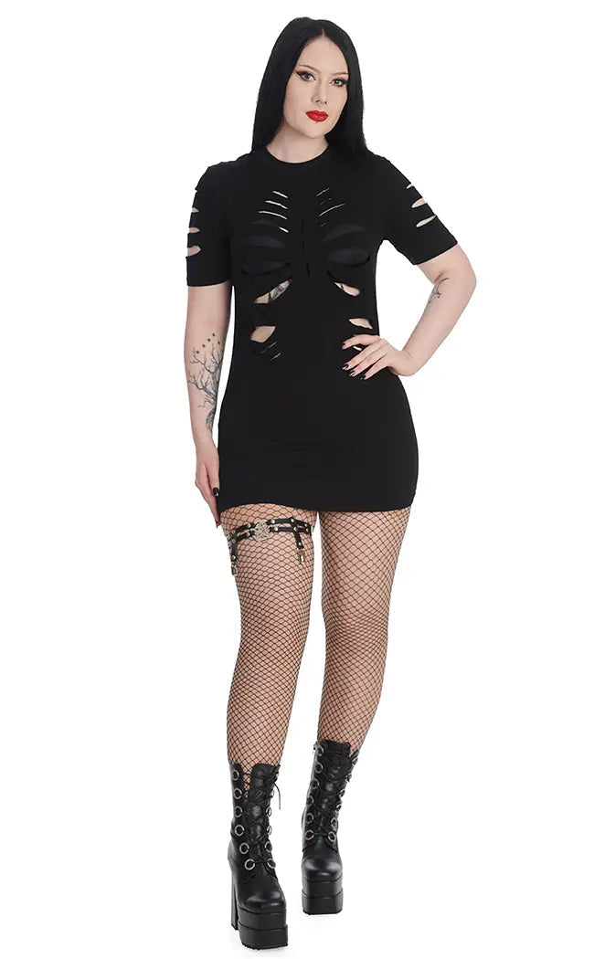Extra Discounts Toxic Tears Slashed Dress