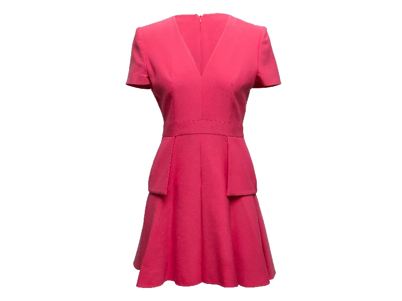 Online Exclusive Fuchsia Alexander McQueen Wool & Silk-Blend Dress Size IT 42